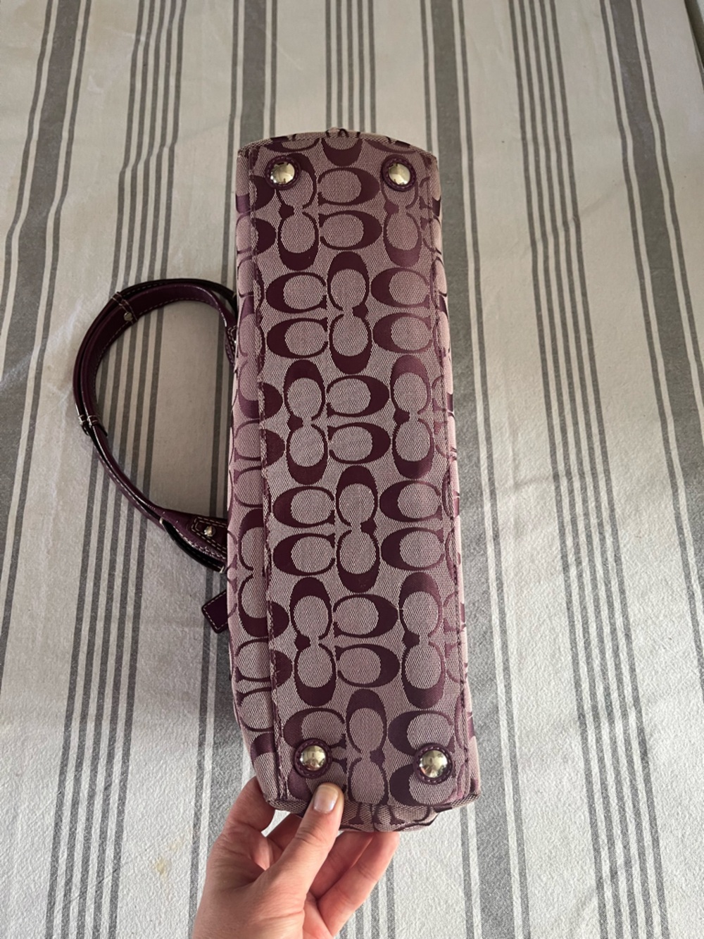 Coach Penelope Signature Shoulder Bag in Purple Plum - Picture 6 of 12